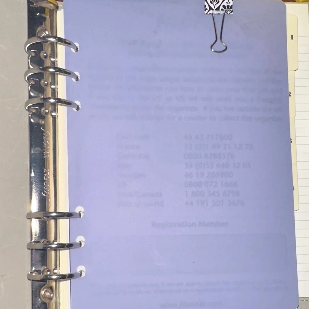 filoFAX sleek purple